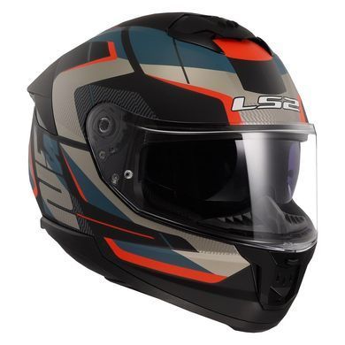 Мотошолом LS2 FF808 Stream 2 Road Matt Black Blue ECE2206 M