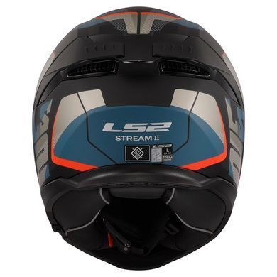 Мотошолом LS2 FF808 Stream 2 Road Matt Black Blue ECE2206 M