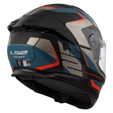Мотошолом LS2 FF808 Stream 2 Road Matt Black Blue ECE2206 M