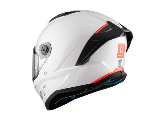 Мотошлем MT STINGER 2 A0 Solid Gloss White XL