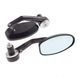 Зеркала в торец руля LU0220 Black Silver