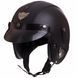Мотошолом VINTAGE чорний, шкіра, козирок L(р)