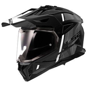 Мотошлем LS2 MX702 Pioneer 2 Hill Matt Black White 06 XS