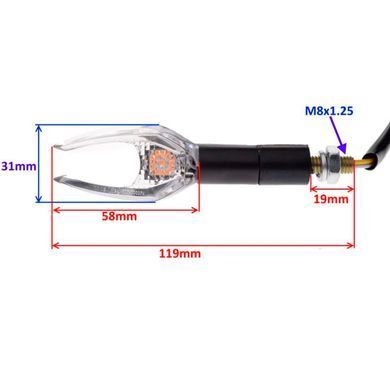 Повороты черные WM LED AM1445
