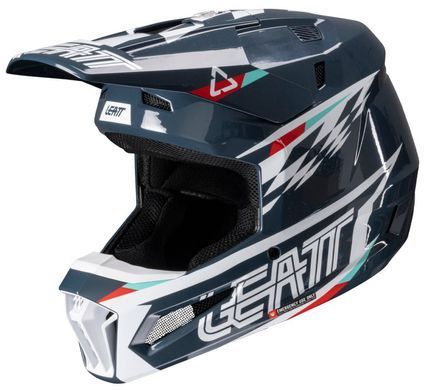 Мотошолом LEATT Moto 3.5 Helmet + Goggle Blue, M