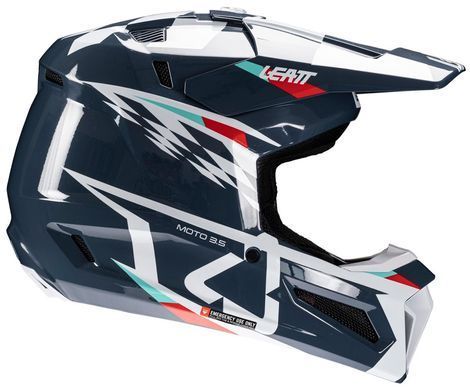 Мотошолом LEATT Moto 3.5 Helmet + Goggle Blue, M