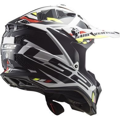 Мотошолом LS2 MX700 Subverter Evo Stomp White Black