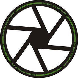 Наклейка на обід колеса Suzuki GSX-R Green