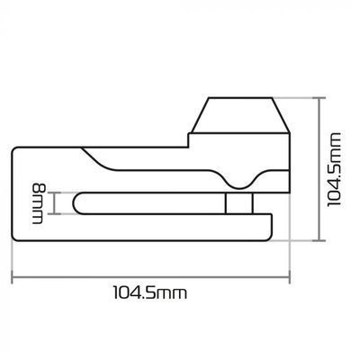 Замок на диск Oxford Titan 10mm Black