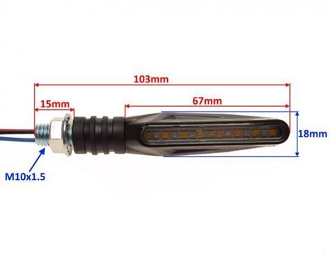 Повороты динамические черные WM LED AM14671