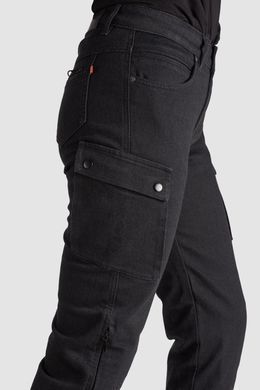 Мотоджинси одношарові PandoMoto LADY MILA Cargo Black W26-L32