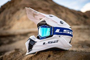 Маска кросова LS2 Aura Pro Goggle Black Blue with Iridium Visor