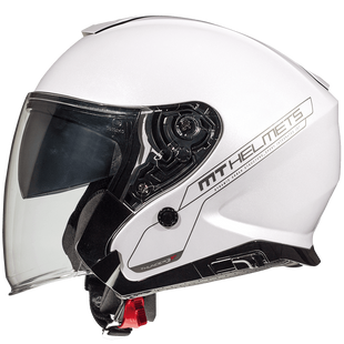 Мотошолом MT THUNDER 3 Jet Solid Gloss White L
