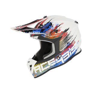 Мотошолом ACERBIS LINEAR 2206 white blue red M, L