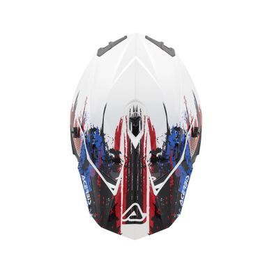 Мотошолом ACERBIS LINEAR 2206 white blue red M, L