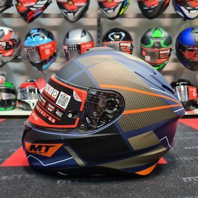 Мотошлем MT TARGO Podium D7 Matt Blue M