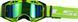 Маска кросова LS2 Aura Pro Goggle Black Hi-Vis Green with Iridium Visor