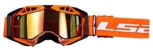 Маска кросова LS2 Aura Pro Goggle Black Orange with Iridium Visor