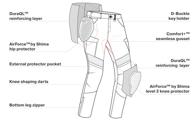 Мотоджинси SHIMA Giro 2.0 Black W30-L32