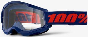 Маска кросова 100% STRATA Goggle II Navy - Clear Lens One size