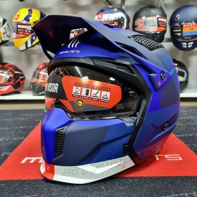 Мотошолом MT STREETFIGHTER SV S Totem C17 Matt Blue ECE2206 L