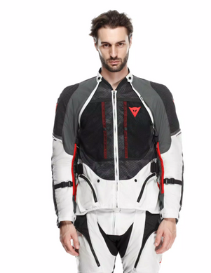 Мотокуртка Dainese SUPER ADVENTURE ABSOLUTESHELL JACKET GLACIER-GREY IRON-GATE RED 54