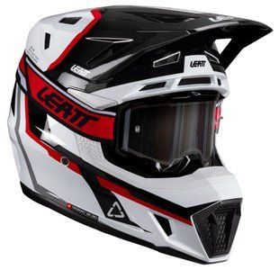 Мотошолом LEATT Moto 7.5 Helmet + Goggle White/Red M