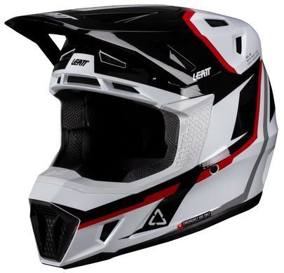 Мотошолом LEATT Moto 7.5 Helmet + Goggle White/Red M
