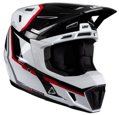 Мотошолом LEATT Moto 7.5 Helmet + Goggle White/Red M