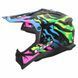 Мотошолом LS2 MX708 Fast 2 GROTESK Blue Pink Green L