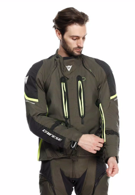 Мотокуртка Dainese SUPER ADVENTURE ABSOLUTESHELL JACKET TARMAC BLACK FLUO YELLOW 56