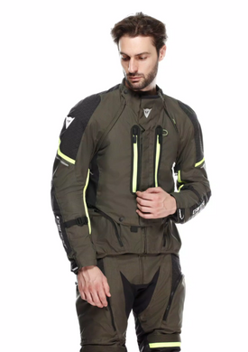 Мотокуртка Dainese SUPER ADVENTURE ABSOLUTESHELL JACKET TARMAC BLACK FLUO YELLOW 56