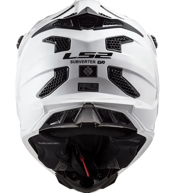 Мотошолом LS2 MX700 Subverter Evo Single Mono Gloss White XXL