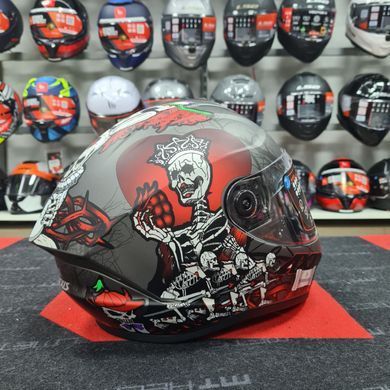 Мотошолом AXXIS DRAKEN S Horrorland A2 Matt Titan XS