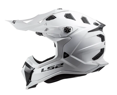 Мотошолом LS2 MX700 Subverter Evo Single Mono Gloss White XXL