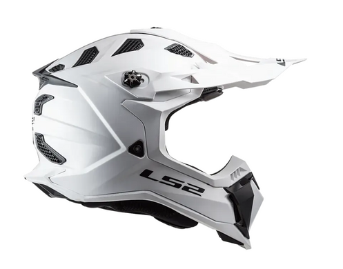Мотошолом LS2 MX700 Subverter Evo Single Mono Gloss White XXL