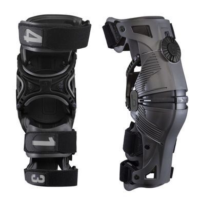 Мотонаколенники брейсы Mobius X8 Storm Grey Black M