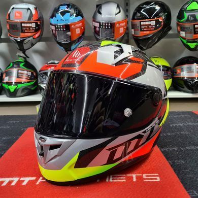 Мотошлем MT KRE+ Carbon Projectile D2 Gloss Gray L