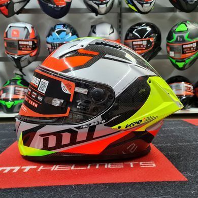 Мотошлем MT KRE+ Carbon Projectile D2 Gloss Gray L
