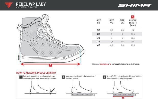 Мотоботинки Shima Rebel WP Lady Black 38