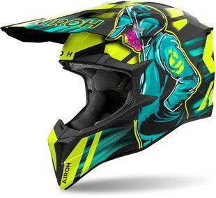 Мотошлем Airoh WRAAAP CYBER yellow matt L