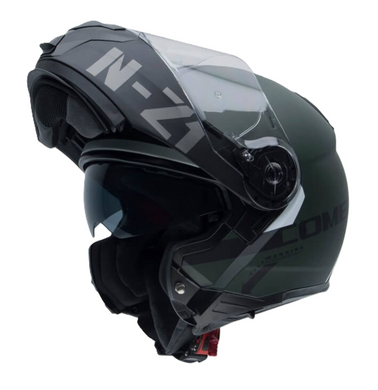 Мотошолом NZI COMBI 2 DUO FLYDECK GREEN MATT