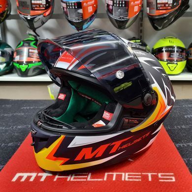 Мотошолом MT KRE+ Carbon Acosta A37 Matt Blue M