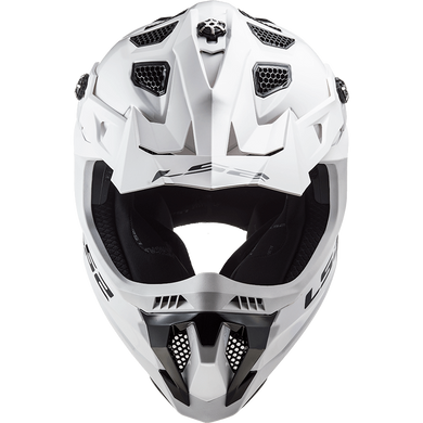 Мотошолом LS2 MX700 Subverter Evo Single Mono Gloss White L