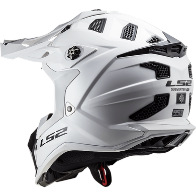 Мотошолом LS2 MX700 Subverter Evo Single Mono Gloss White L