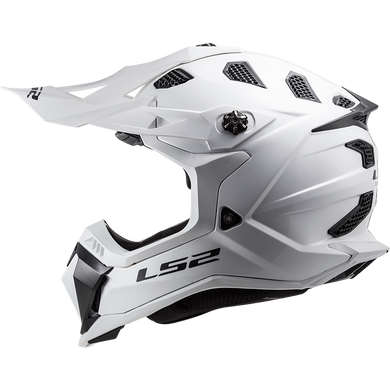 Мотошолом LS2 MX700 Subverter Evo Single Mono Gloss White L