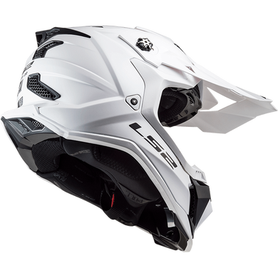 Мотошолом LS2 MX700 Subverter Evo Single Mono Gloss White L