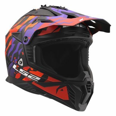 Мотошолом LS2 MX708 Fast 2 GROTESK Purple Orange L