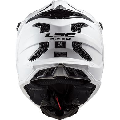 Мотошолом LS2 MX700 Subverter Evo Single Mono Gloss White L
