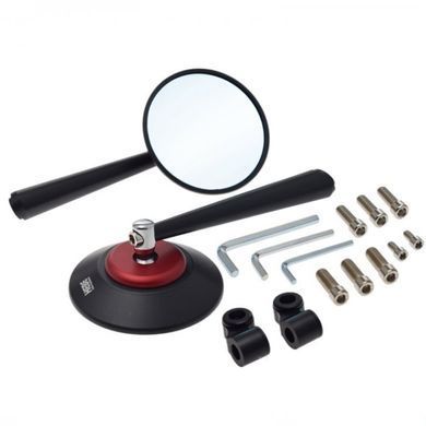 Зеркала круглые Hebe Black-Red LM0054